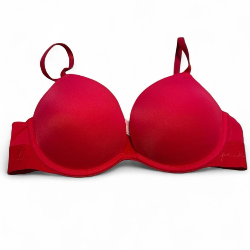 Red Victorias Secret Push Up Bra